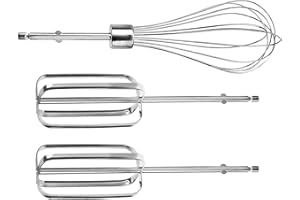 Pack Of 3 Stainless Steel Beater Attachments Flour Mixing Whisk Handheld Mixer Accessories For Hand Mixer Baking