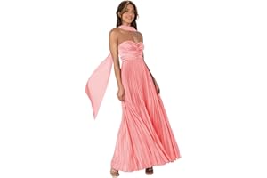YOFF Strapless Bridesmaid Dresses with Scarf Satin Long Maxi Dresses A-line Formal Evening Gowns YO255