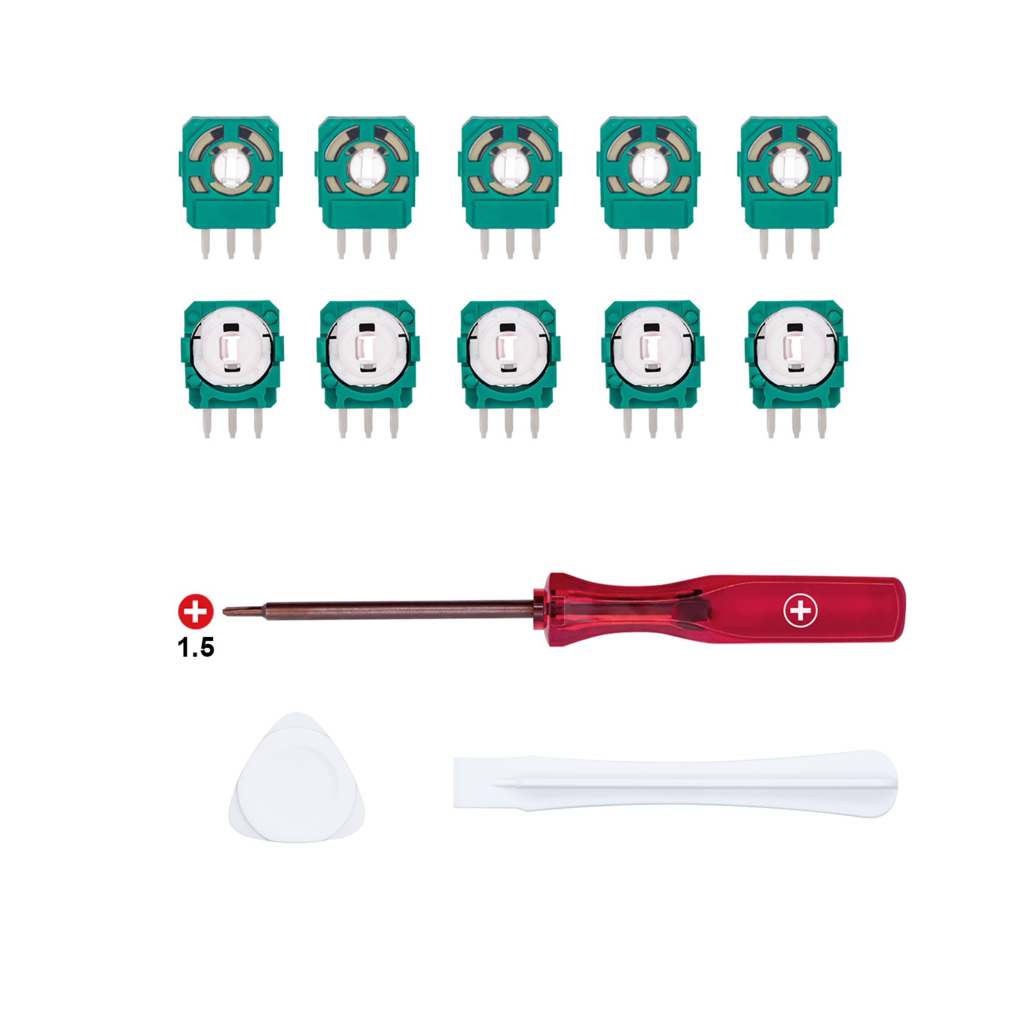 Mcbazel 10Pcs 2K3 Ohm Potentiometer Replacement for PS5 Dual Sense Controller, Trimmer Potentiometer Sensor Module for ALPS Analog Joystick, Includes Open Tool Kit for Repair