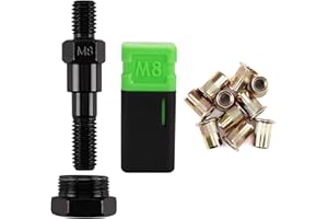 Amjoy Rivet Nut Tool Mandrel M8 and 10 Rivet Nuts, Rivet Tool Set Spare Part, Nutsert Tool Accessories Set Compatible with RZX/Astro Rivetersle RZX/Astro Riveters