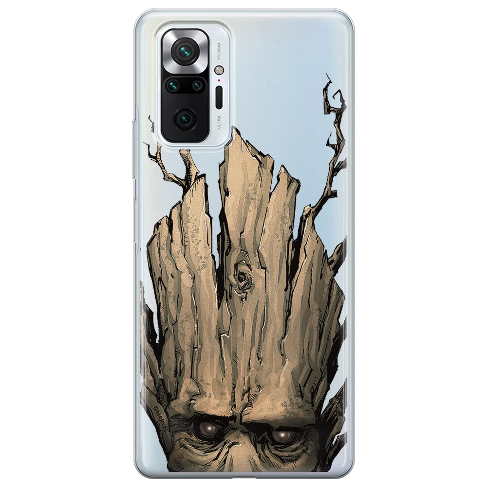ERT GROUP mobile phone case for Xiaomi REDMI NOTE 10 PRO original and officially Licensed Marvel pattern Groot 002 optimally adapted to the shape of the mobile phone, partially transparent