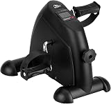 Uten Mini Exercise Bike Pedal Exerciser Indoor Gym Office Fit Black