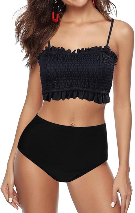 strapless high waisted bikini