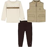 Tommy Hilfiger baby-boys 3-piece Set, Vest, Knit T-shirt, Jogger Sweatpant