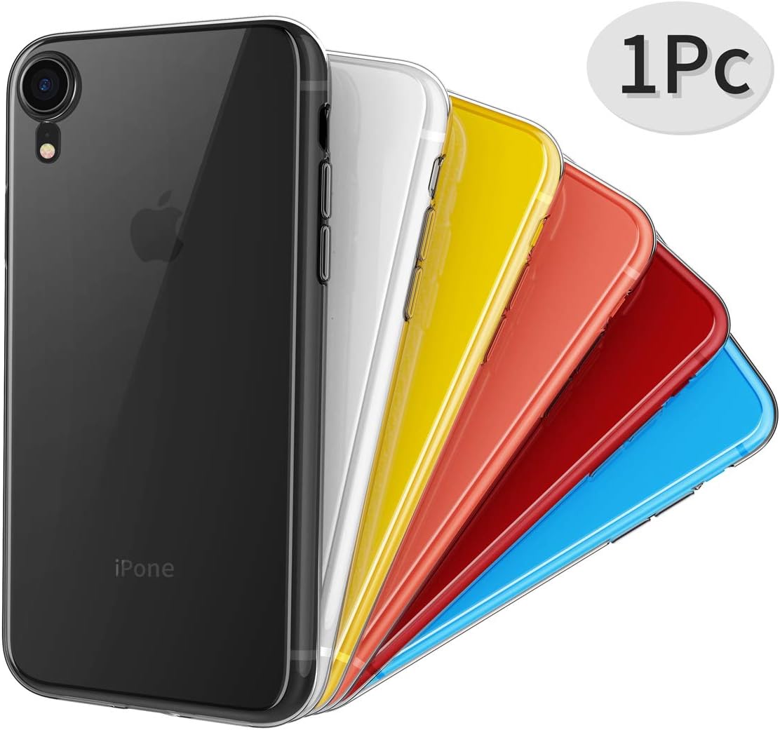 iPhone XR Case Clear,MOSTY iPhone X R Slim Soft TPU Crystal Transparent Cover Compatible for iPhone XR 2018,6.1inch
