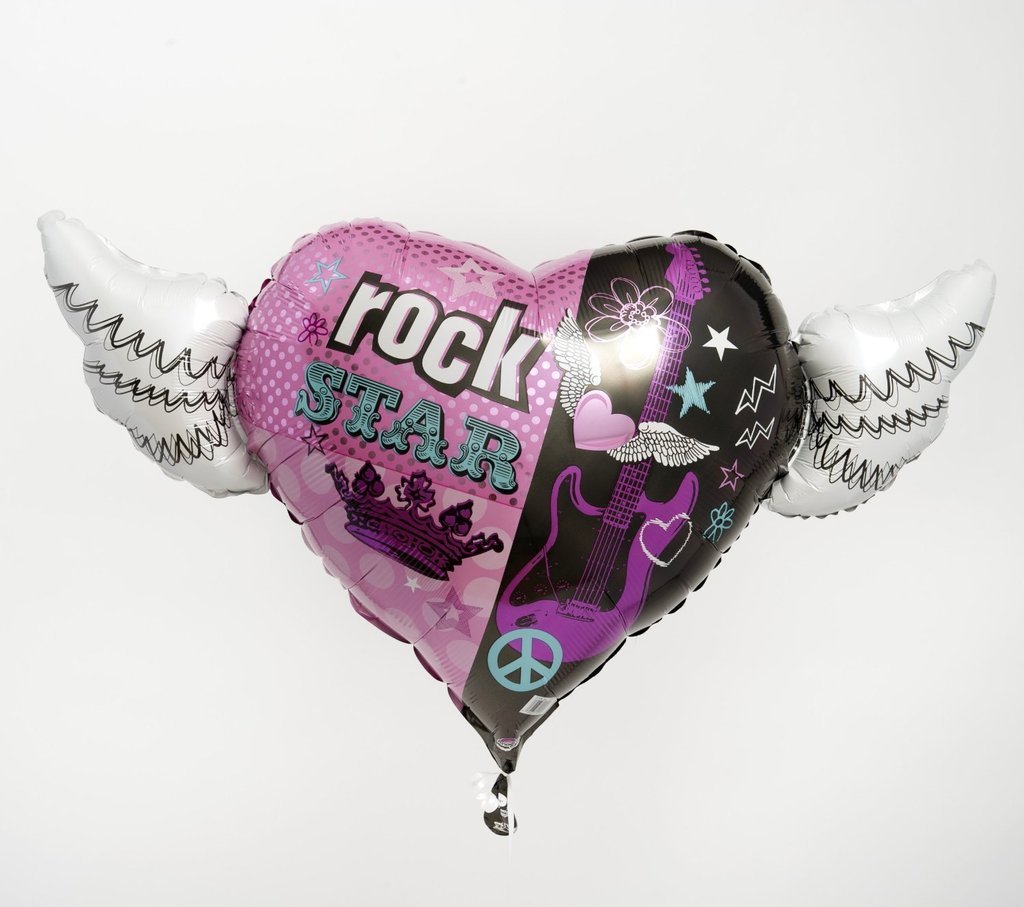 Amscan International S-Shape Rocker Girl Heart Wing