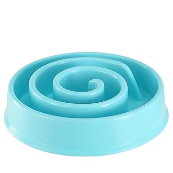 Foodie Puppies Interactive Slow Feeder Puzzle Non-Toxic Prevent Choking Design Pet Bowl for Puppies, Medium Dogs, Cats & Other Small Animals (Color May Vary, Spiral)