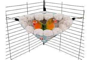 TCYYNEK Bird Nest House Winter Warm Hanging Hammock Bird Bed Snuggle Hut for Parakeets Budgies Caique Conures Cockatiels (Blu