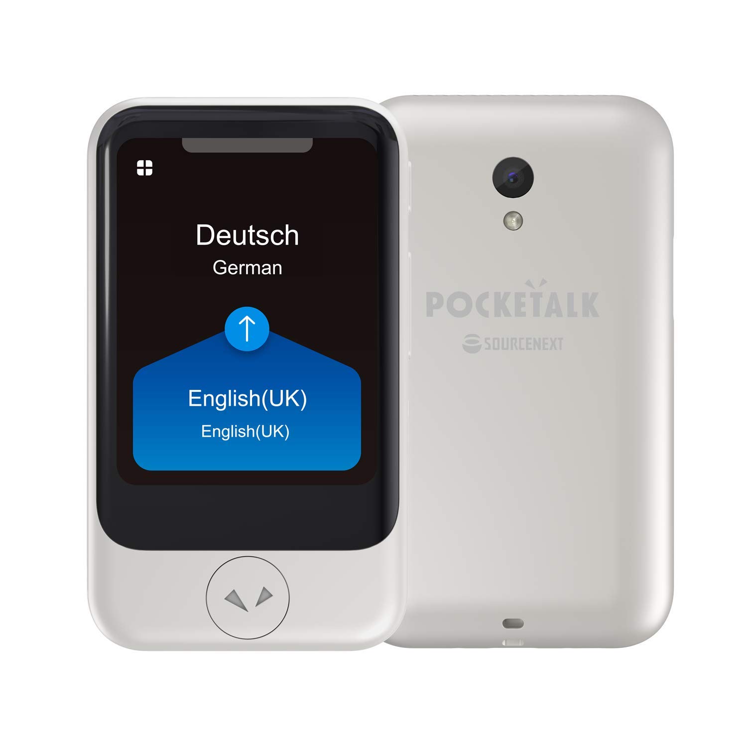 POCKETALK “S” Voice & Camera Translator White – Two-Way AI Translation Device with Built-in Global Data, Works in 130+ Countries, Supports 82 Languages