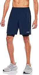 TSLA Men's 2 in 1 Active Running Shorts, Quick Dry