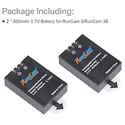 RunCam 850mAh 3.7V Removable Camera Battery 6 2 2