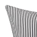 Merrycolor Farmhouse Decorative Throw Pillow Covers for Couch Stripe Faux Leather Accent Pillow Cover Boho Modern Decor Pillow Case 18 x 18 Inch(Black)