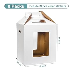 Wowxyz 8 Pack Tall Cake Boxes for Tier Cakes