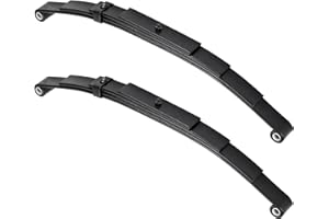 Youxmoto Pair of Trailer Leaf Spring 4 Leaf Double Eye, 1750lbs Cap for 3500lbs Axle, 25-1/4" L, 1-3/4" Width, 9/16 Eye I.D (2 Bushings), Fits for SW4B