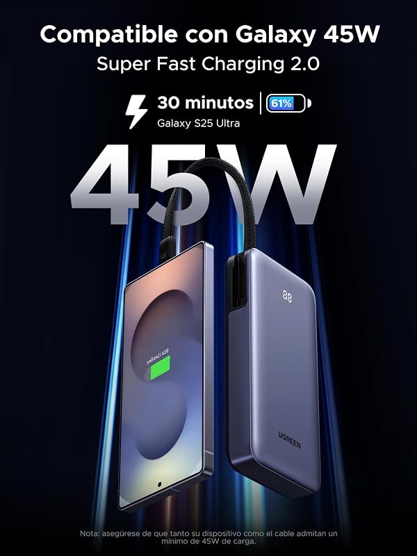 Nexode 45W Power Bank 20000mAh Batería Externa Portátil Carga Rápida — foto 2 de 8