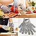 2 Pairs Cut Resistant Gloves, Anti-Cutting Protective Gloves, High Performance Level 5 Protection, Food Grade, EN388 Certified Kitchen Hand Protection Cut Proof Gloves