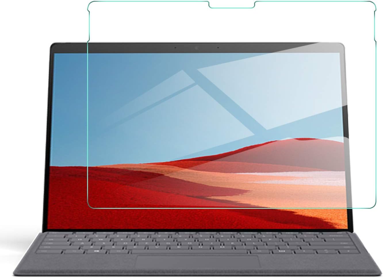 Yocktec Screen Protector for Microsoft Surface Pro X,Ultra-thin 9H Hardness HD Clear Premium Tempered Glass Protective Film for Microsoft Surface Pro X Tablet(1pcs)