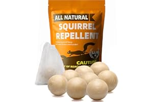 KQCWKH Squirrel Repellent Outdoor, Chipmunk Repellent, Mint Repel Squirrel and Chipmunk from Garden, Attic, Yard and Bird Feeders, Safe for Kids, Pets and Plants, 120 sq ft Coverage - 8P