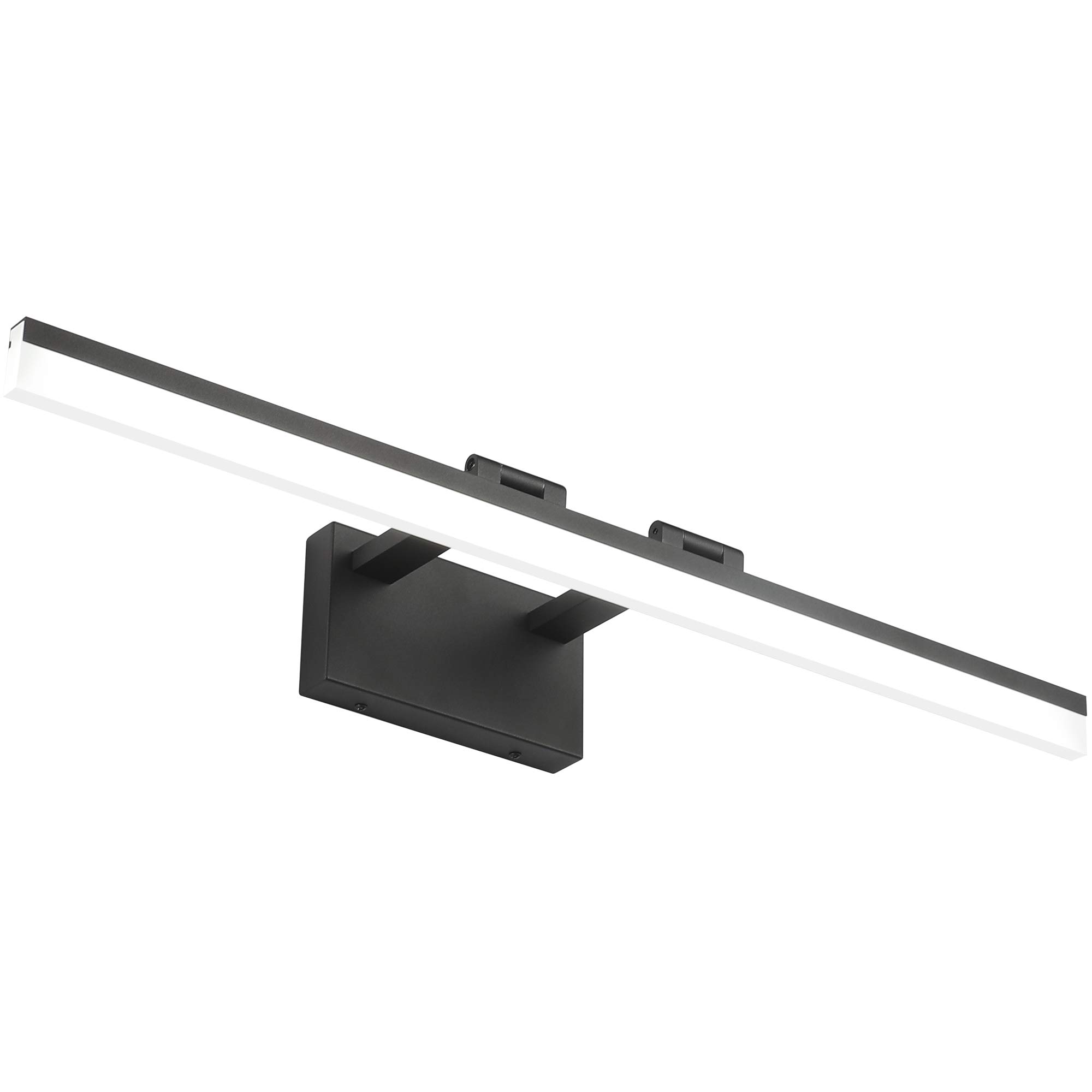 SOLFART 31.5 inch Dimmable LED Modern Black Vanity Light Modern Adjustable Wall Light for Bathroom Lighting Fixtures with Aluminum 5500K