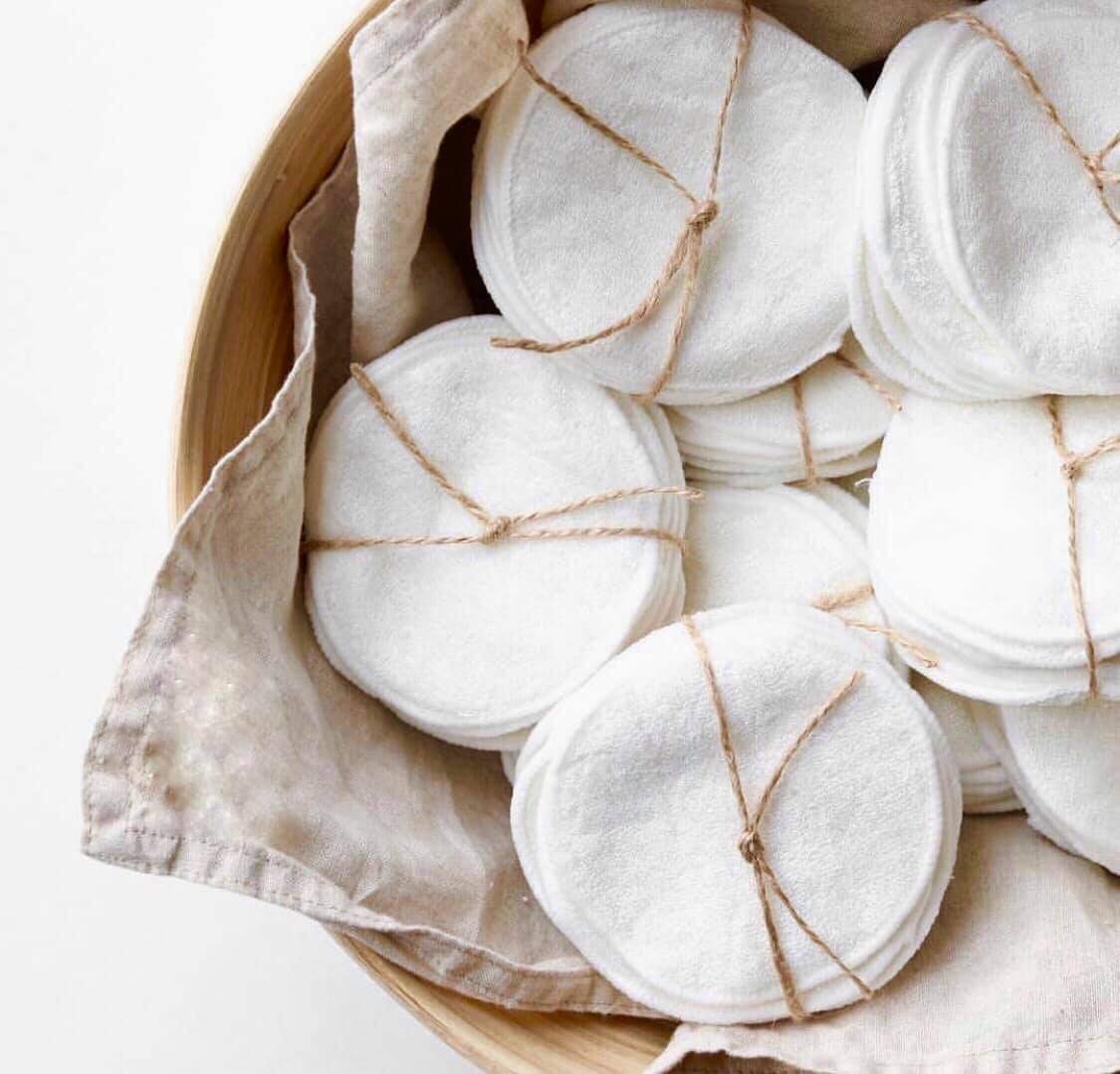 Miw Piw Reusable Cotton Pads Face Pack 13 Washable Makeup Remover Laundry Bag Skincare Cleaning Bamboo Cloth Rounds Facial Wipes Eye Lip : Beauty