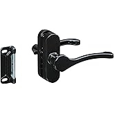 National Hardware N262-204 Lever Latch, Door Security Lock, 1-3/4 in | Replacement Handle Set for Screen and Storm Doors with Interior Locking Lever and Mounting Screws Included