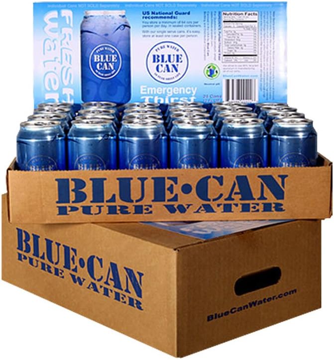 Blue Can 50 Year Shelf Life Water