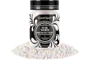 Sweet Spell Luster Dust Edible Glitter (15g) - Shimmer Pearl Dust Powder for Decorating Cakes, Chocolate, Drinks, Cocktails - 100% Edible, Food Grade, Vegan, Gluten-Free (Pearl White)