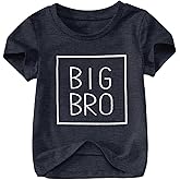 MNLYBABY Big Brother Shirt Toddler Baby Boy Promoted to Big Brother Announcement Tshirt Infant Short Sleeve Clothes