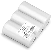 [2024 New] 8" x 50' 3 Rolls, Vacuum Sealer Rolls Bags for Food, Great for Food Storage, Sous Vide and Meal Prep, Wevac Lite