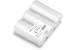 [2024 New] 8" x 50' 3 Rolls, Vacuum Sealer Rolls Bags for Food, Great for Food Storage, Sous Vide and Meal Prep, Wevac Lite
