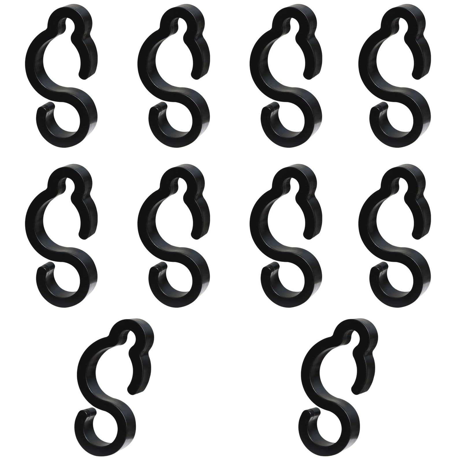 Photo 1 of 10 Pcs Electrical Marine Shore Power Cable Clips, S Style Dock Electrical Marine Holders, Hold A Standard 30 Amp/10 Gauge Marine Power Cord in, Fits 1" Round Rails or Bar, Black