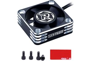 SURPASS HOBBY USA 30mm RC Motor Fan 28000RPM ESC Cooling Fan for RC Car 1/8 1/10 1/12 Scale 540 550 Brushless Motor (Black Silver)