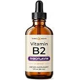 Think Above Vitamin B2 Riboflavin Liquid Drops - B2 Vitamin Supplement - 2 oz 60 ml - for Men and Women