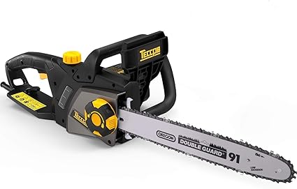 Tronconneuse Electrique 2400 W Teccpo Longueur De Coupe 40 Cm Chaine Et Epee Vitesse De Chaine 15 M S Double Interrupteur De Securite Et Frein Mecanique Tacs01g Amazon Fr Bricolage