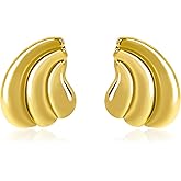 Gold Shell Stud Earrings for Women 14K Gold Plated Dainty Seashell Earrings Small Tiny Lightweight Conch Statement Earrings Sea Shell Earrings Party Trendy Ocean Summer Beach Jewelry Gift for Women