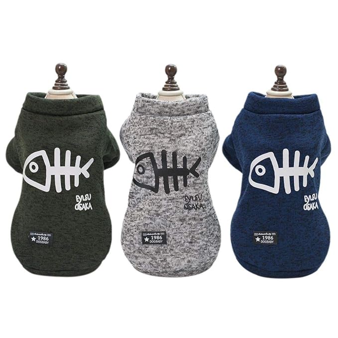 Handfly Hundebekleidung für Kleine Hunde Winter Hund Pullover Haustier Warmer Winter Kapuzenjacke Kleidung Hundemantel