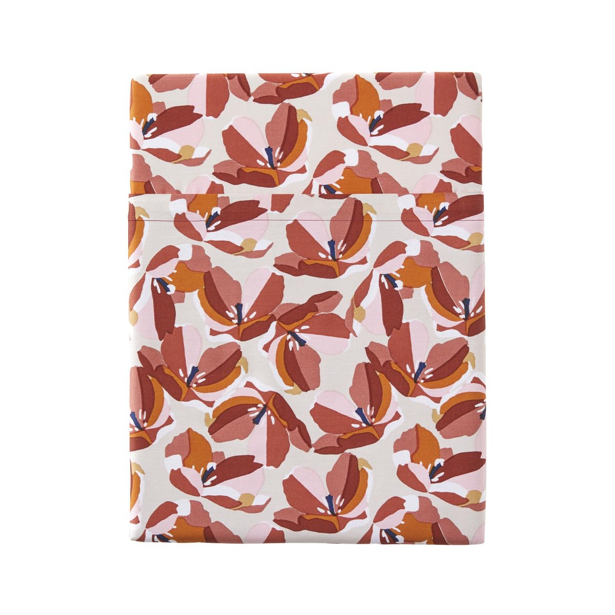 ESSIX Flat Sheet, Cotton Satin, Red, 180x290 cm