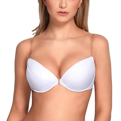 Vivisence Eve 1012 Push-Up BH Dame Transparent Rückenfrei Abnehmbar Musterlos EU