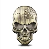 3D Skull Devil Death USA Flag Metal Car Motorcycle Emblem Badge Sticker Decal