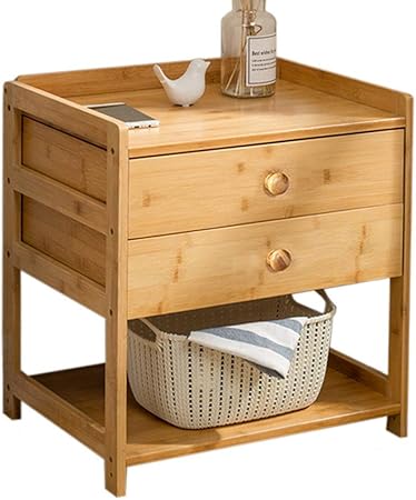 Nightstand Lhy Simple Bedside Table Simple Modern Solid Wood Bedroom Mini Bed Side Small Cabinet Convenient Amazon Co Uk Kitchen Home