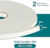 Glamza Draught Excluder Tape 10 Metres Window Door Seal Insulation 9x5mm view 3