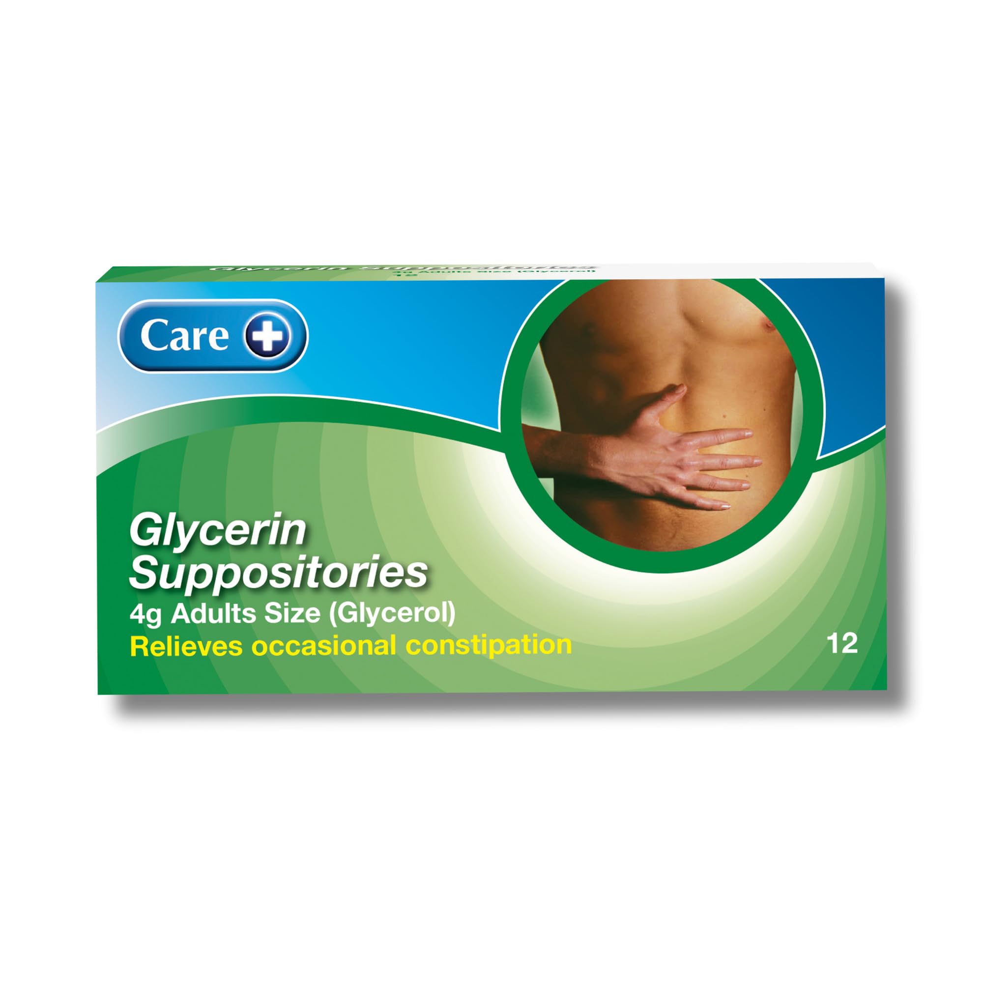Care Glycerin Suppositories for Adults 12 Suppositories, for Relief of Occasional Constipation, Helps Stimulate Bowel Movement, Contains Glycerol
