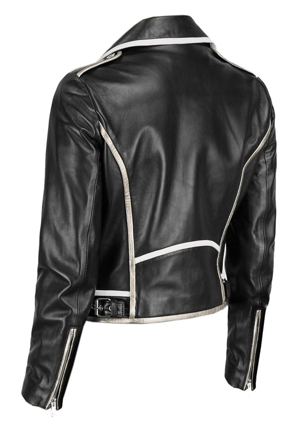 plus size white leather jacket