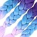 4Pcs Braiding Hair Extensions Jumbo Ombre Braiding Hair Kanekalon Synthetic Twist Braids 24Inch Crochet Braid Hair Extension Light Purple (A56)