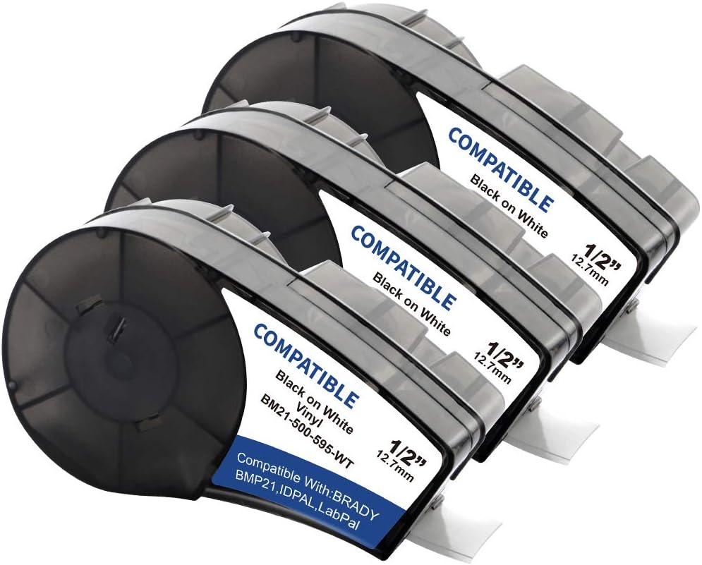 Aken Compatible Label Tape Replacement for Brady Vinyl Cloth Label Tape