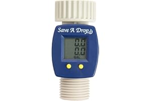 P3 2 Pack - Save A Drop Water Flow Meter | Measure Gallon Usage from an Outdoor Garden Hose | Helps Conserve Water
