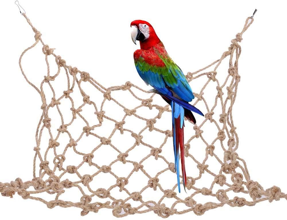 Toy for Budgie Bird Climbing Playground Climbing Rope Frame Bird Playground Suspension Bridge Bird Cage Accessories Rocking Toy for Parrot Budgie Cockatiel Conure Lovebird(S)