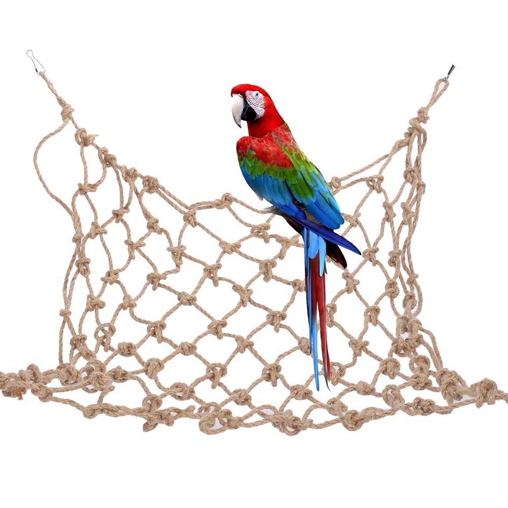 Toy for Budgie Bird Climbing Playground Climbing Rope Frame Bird Playground Suspension Bridge Bird Cage Accessories Rocking Toy for Parrot Budgie Cockatiel Conure Lovebird(S)