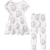 Mud Kingdom St. Patrick's Day Girls Outfits All Over Print Lucky Clover Pants Set Green Traditional Summer