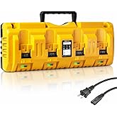 HOYOA DCB104 Dewalt Battery Charger Replacement – 4-Port Charging Station with USB & Type-C Ports, 20V MAX, Compatible with D